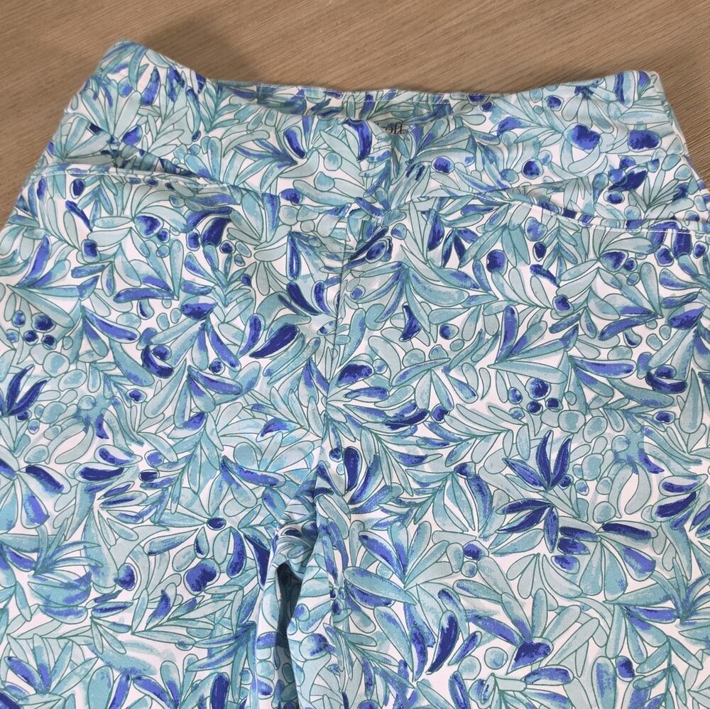 Croft & Barrow Women’s 10Petite Cropped Pull-On Stretch Pants Floral 25 Inseam